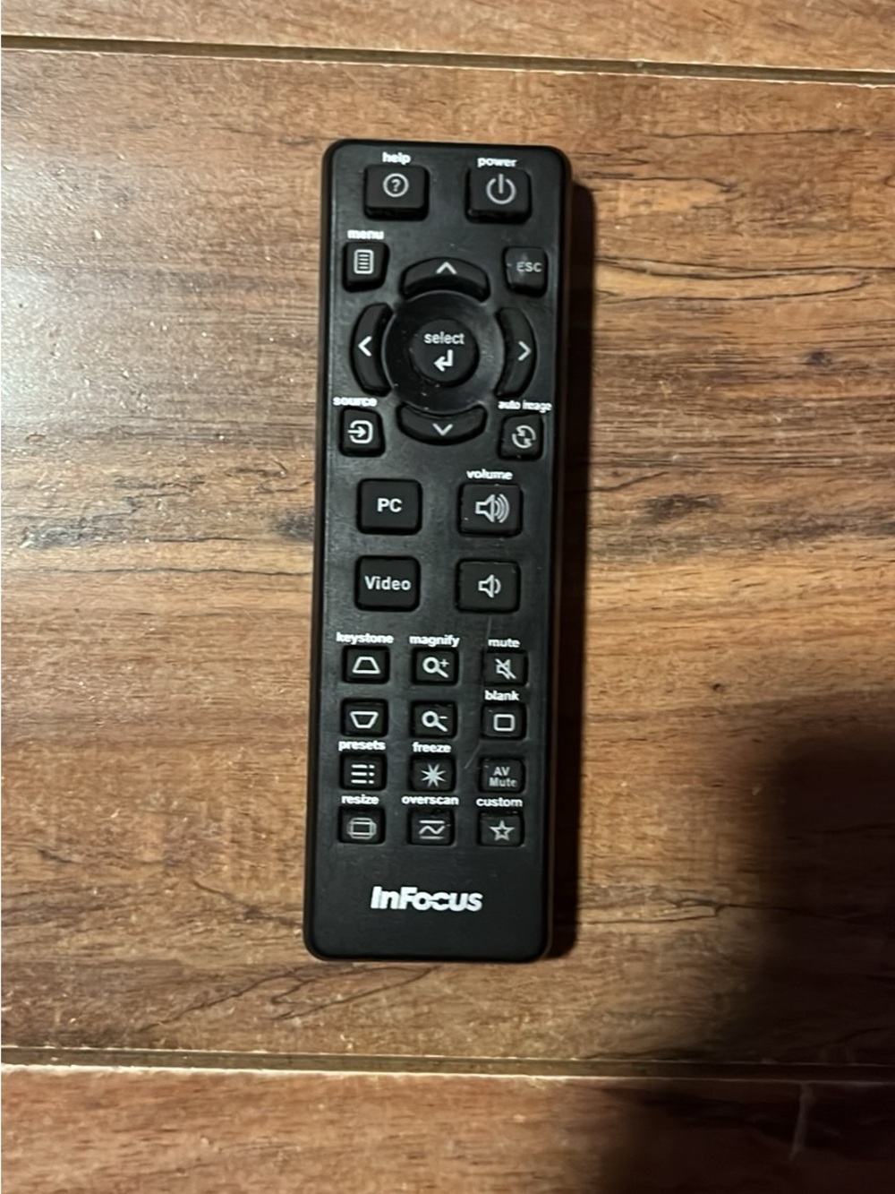 Black Remote Control for Projectors